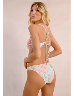 Braguita de bikini con estampado y hebilla