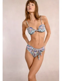 Braguita de bikini con estampado y lazada