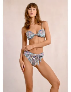 Braguita de bikini con estampado y lazada