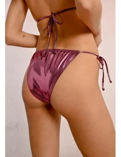 Braguita de bikini con lazada en tejido brillante