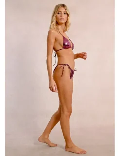Braguita de bikini con lazada en tejido brillante