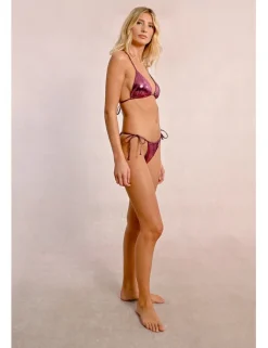 Braguita de bikini con lazada en tejido brillante