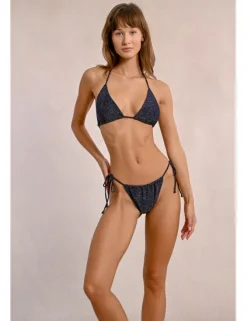 Braguita de bikini en tejido brillante con lazada
