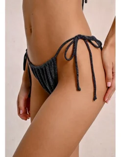Braguita de bikini en tejido brillante con lazada
