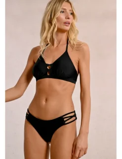 Braguita de bikini lisa con detalles en los laterales