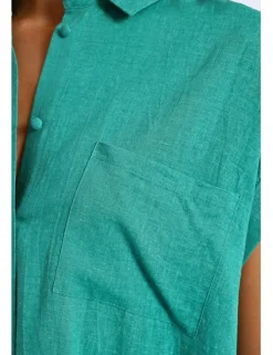 Camisa de manga corta bajo asimétrico
