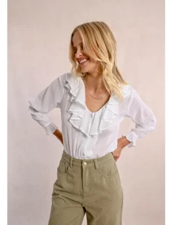 Camisa de manga larga con volantes