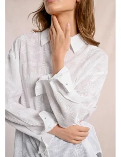 Camisa de manga larga con detalles bordados