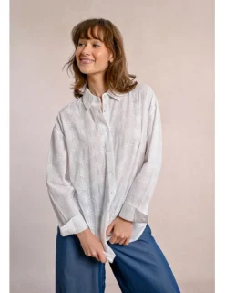Camisa de manga larga con detalles bordados