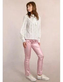 Camisa de manga larga con lazada y corazones