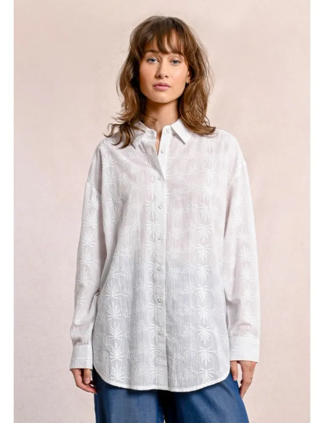 Camisa de manga larga con detalles bordados