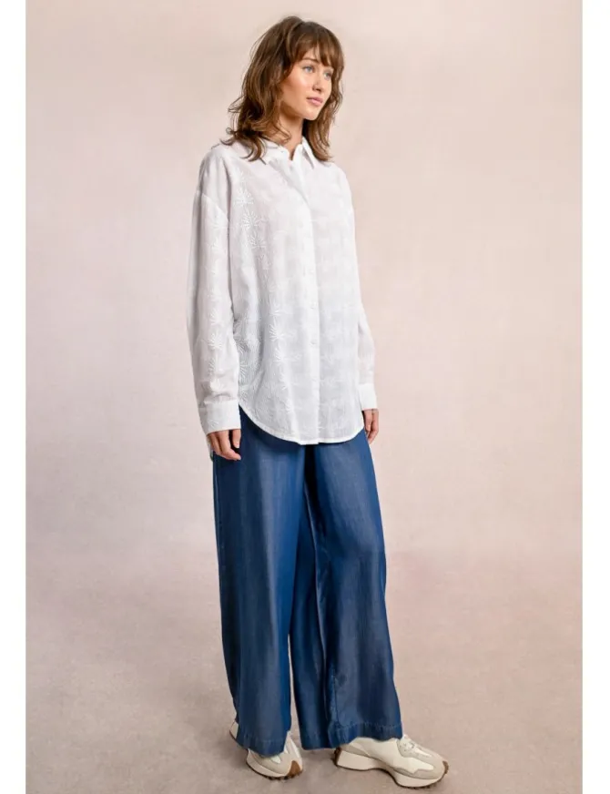 Camisa de manga larga con detalles bordados
