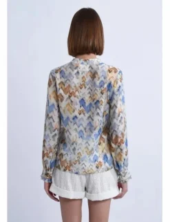 Camisa de manga larga de poeta y estampado