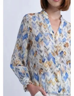 Camisa de manga larga de poeta y estampado