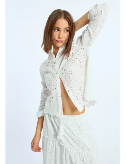 Camisa de manga larga detalle flores