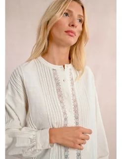 Camisa de manga larga detalles bordados