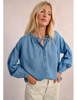 Camisa de manga larga efecto vaquero