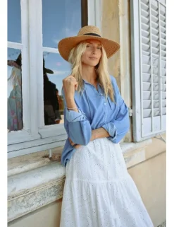 Camisa de manga larga efecto vaquero