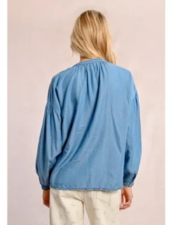 Camisa de manga larga efecto vaquero