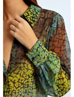 Camisa de manga larga estampado animal