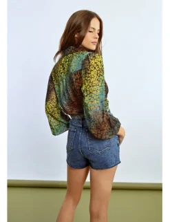 Camisa de manga larga estampado animal