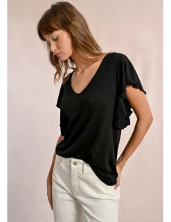 Camiseta de manga corta con volantes