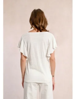 Camiseta de manga corta con volantes