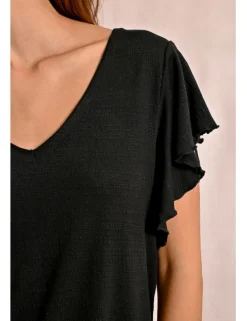 Camiseta de manga corta con volantes