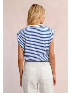 Camiseta de manga corta con estampado y lazada