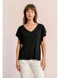 Camiseta de manga corta con volantes