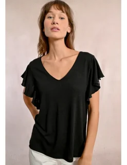 Camiseta de manga corta con volantes