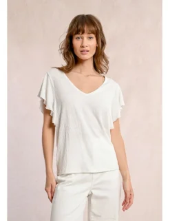 Camiseta de manga corta con volantes