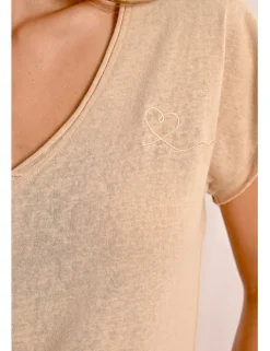 Camiseta de manga corta escote V