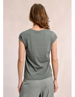 Camiseta de manga corta estampado rayas