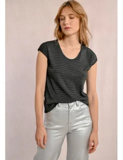 Camiseta de manga corta estampado rayas