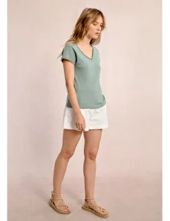 Camiseta de manga corta escote V