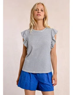 Camiseta de manga corta estampado rayas