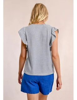 Camiseta de manga corta estampado rayas