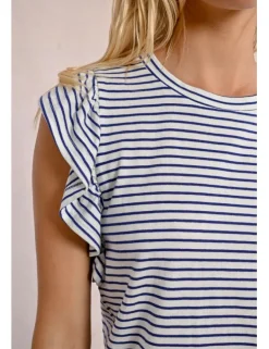 Camiseta de manga corta estampado rayas