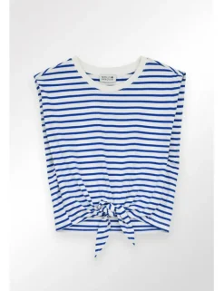 Camiseta de manga sisa estampado rayas