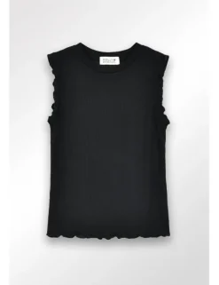 Camiseta sin manga detalle volantes