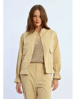 Chaqueta de manga larga con volantes