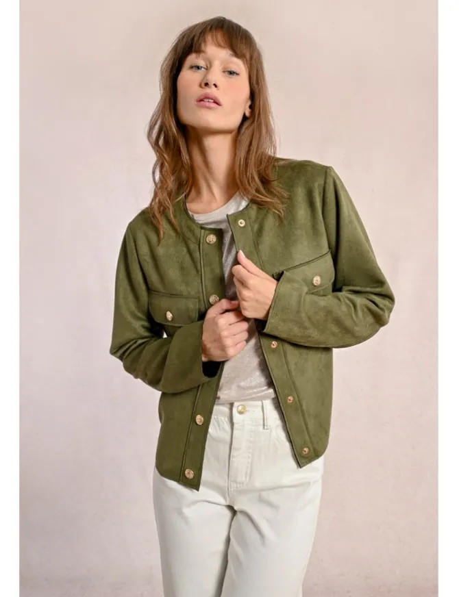 Chaqueta de manga larga detalle bolsillos