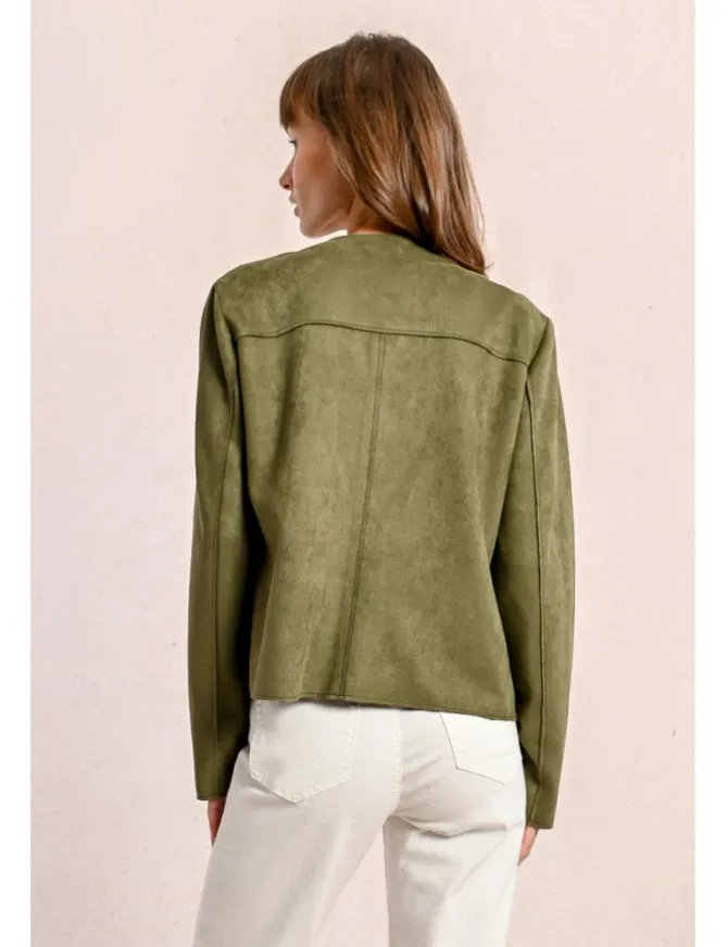 Chaqueta de manga larga detalle bolsillos