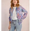 Chaqueta tipo bomber con estampado