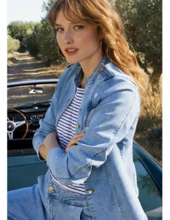 Chaqueta vaquera estilo militar