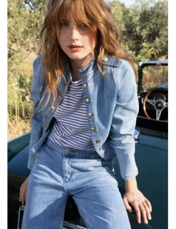 Chaqueta vaquera estilo militar