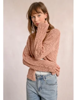 Cárdigan de manga larga en tejido crochet