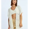 Cárdigan estilo kimono de crochet