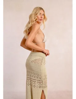 Falda larga de crochet
